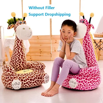 

Cartoon Giraffe Baby Sofa Seat Cover Convenient Practical User-friendly Design Toddler Sit Support Chair Case without Filler