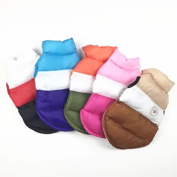 

Warm Patchwork Dog Clothes for Small Dogs Windproof Winter Pet Dog Coat Padded Jacket Puppy Outfit Yorkie Chihuahua Vest 20E