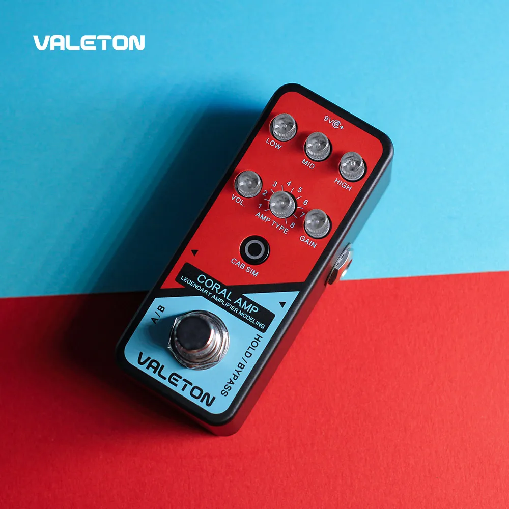 Valeton Amp Modeler гитарная педаль коралловый усилитель из 16 классических и основных моделей гитарных усилителей Hi-Gain Distortion