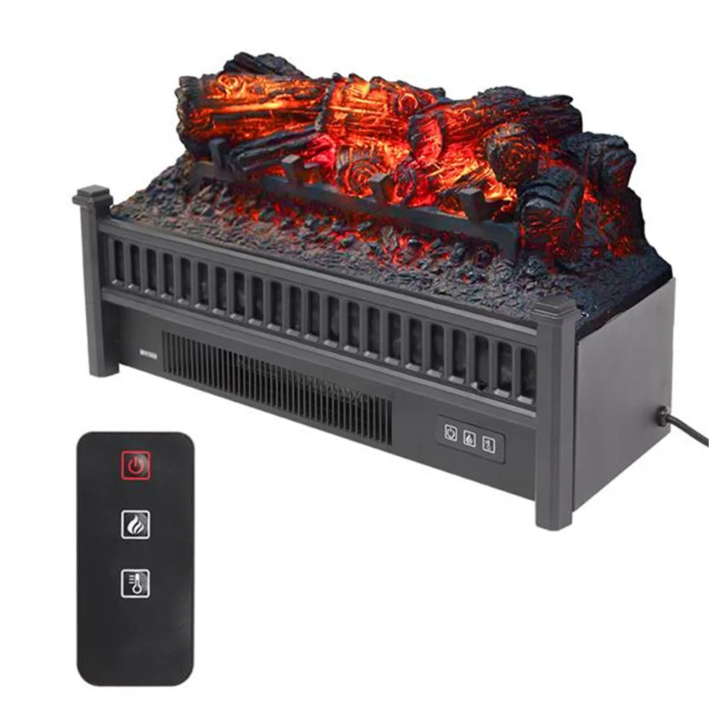 23 Inch Fake Wood Without Frame Embedded 1400W Single Color / Fake Wood / Heating Wire / With Small Remote Control Black