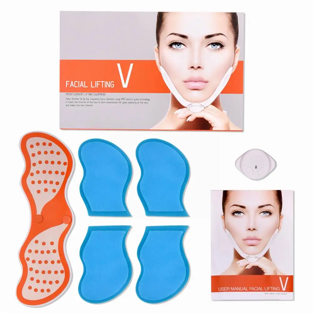 Almofada para o Rosto em Forma de v Cuidados com a Pele Elétrica Facial Levantamento Emagrecimento Massagem 3d Lifting Anti Celulite Estimulador Muscular Ferramentas 7 High Quality Beleza e saúde