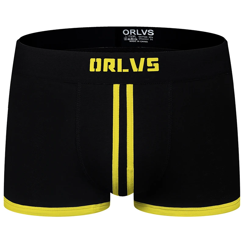 ORLVS Брендовое Мужское нижнее белье мужские боксеры cueca tanga дышащие Ropa Interior Hombre мужские боксеры шорты быстросохнущая сетка calzoncillo мужские - Цвет: OR167-yellow