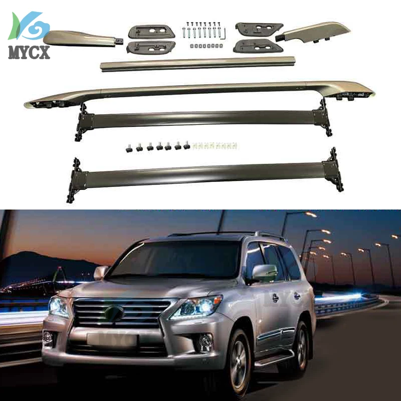 

Aluminum Alloy Roof Rack For Lexus LX570 2010-2015 Rails Bar Luggage Carrier Bars top Cross bar Rack Rail Boxes