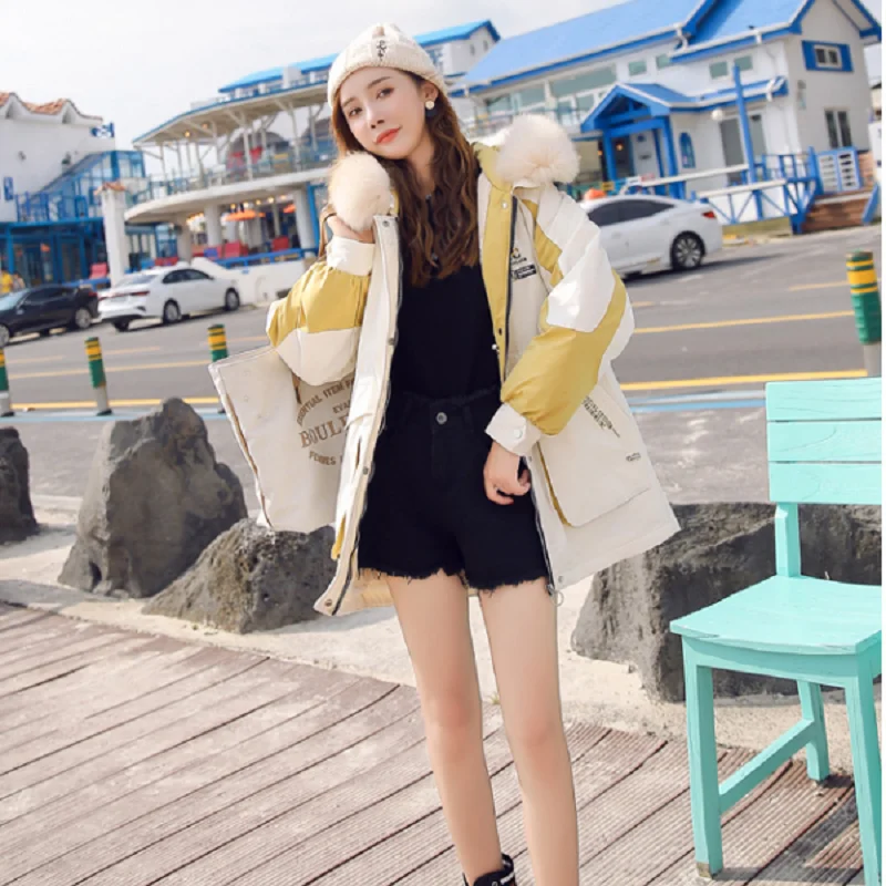 

Winter Female Warm Coat Korean Version of Cotton Coat Women's Mid-length Cotton Outwear Fashion Thicken Coat Women Jecker