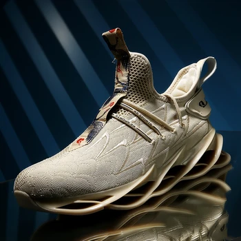 

New Blade Running Shoes man Korean Cool Spring Shoes Non-slip Light Shock Absorber Breathable Sports Shoes Zapatos BALCK