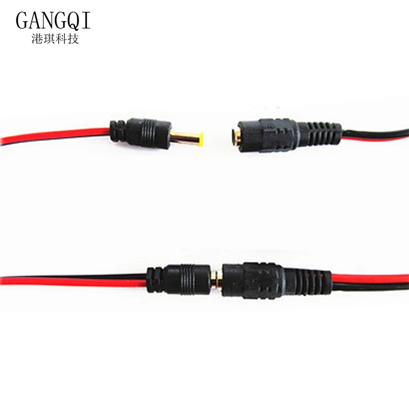 12V 5A DC connectors 5.5 x 2.1mm DC Power Pigtail Cable Male Female Connector for CCTV Security Camera Power Adapter Connectors