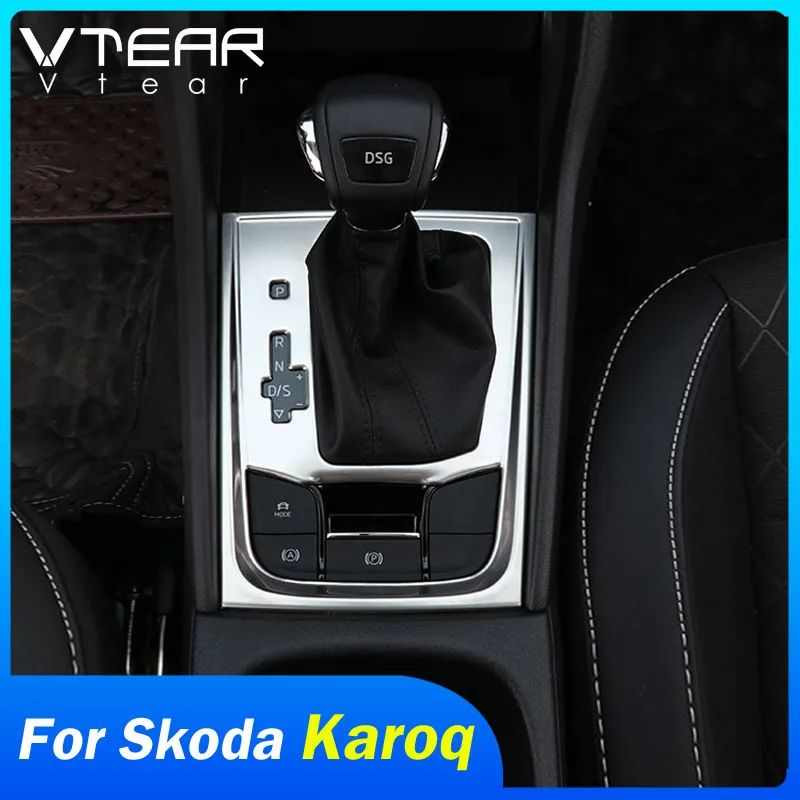Vtear для Шкода Карок Skoda Karoq коробка переключения передач Центральная панель