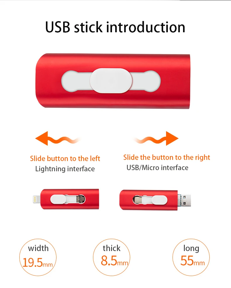 OTG USB флешка Usb 3,0, флешки для смартфонов iPhone iPAD, Android, Lightning, usb флэшка 8 ГБ, 16 ГБ, 32 ГБ, 64 ГБ, 128 ГБ, флеш-накопитель