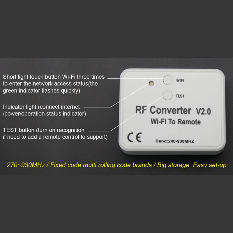 AM05 Universal WiFi переключатель дистанционного управления 433MHz к RF конвертеру