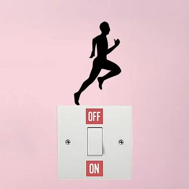 Gym Crossbar fitness Man Woamn Переключатель стикер креативный спортивный силуэт Наклейка на стену для спортзала спальни гостиной домашний декор - Цвет: 33002219799