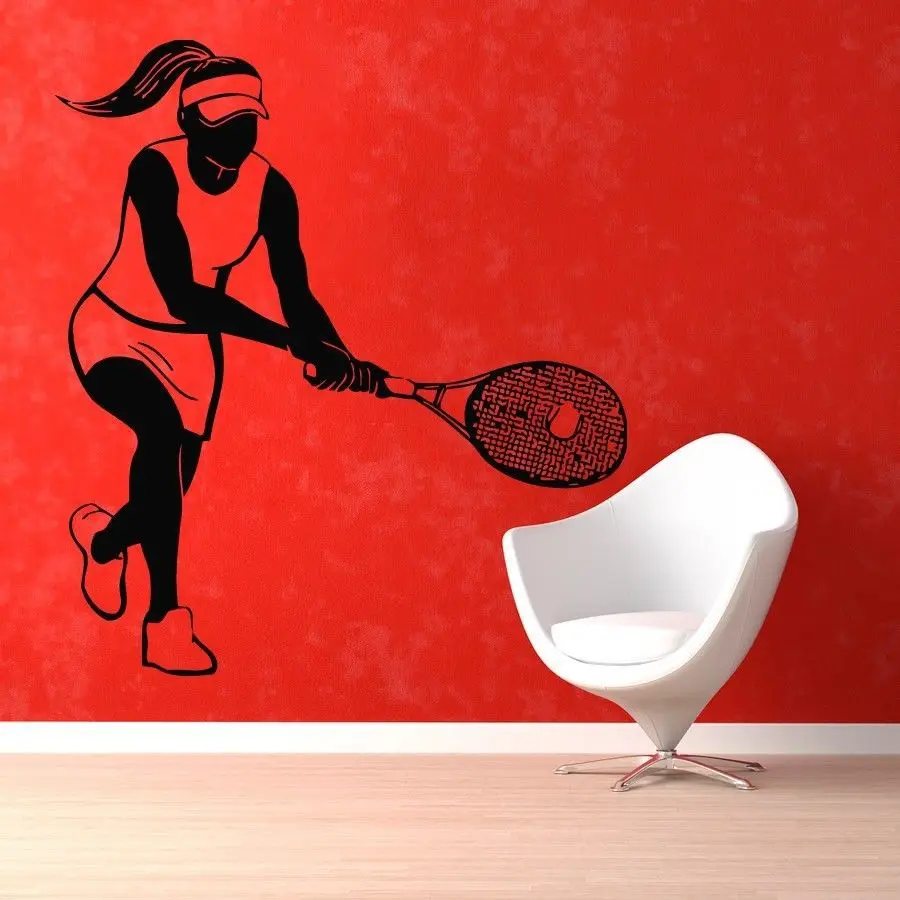DCTAL Tennis Sticker Sports Decal Muurstickers Posters Vinyl Wall Decals Pegatina Quadro Parede Decor Mural Tennis Sticker