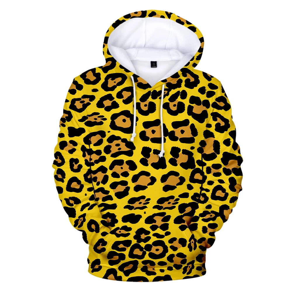 fashion hoodie Leopard 3D print hoodie men and women casual hoodie outdoor sports shirt