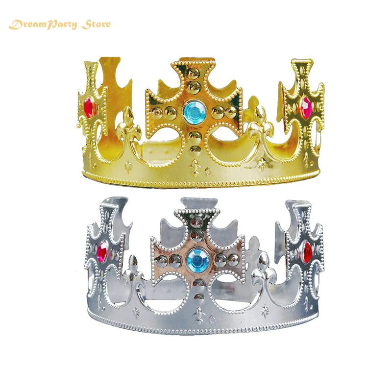 TOYANDONA Corona de Rey Niños Sombrero de Fiesta de Cumpleaños Princesa Tiara Diadema Accesorios de Disfraz Favores de Fiesta de Oro 