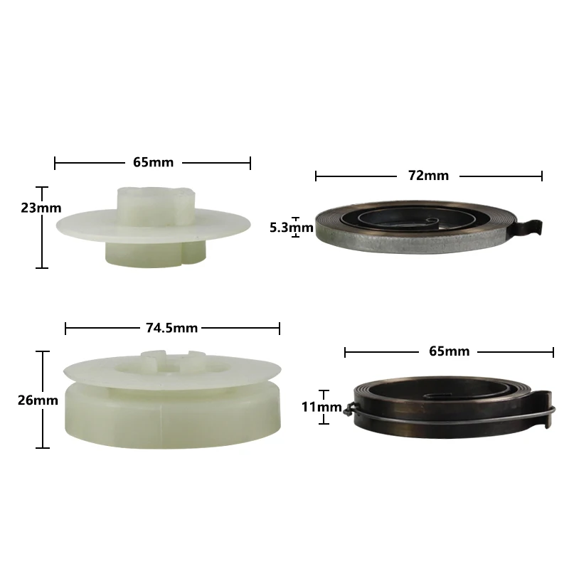 Gissroys 4 Stuks Elektrische Kettingzaag Easy Starter Pulley Met 2 Bronnen Fit Chainsaw 4500 5200 5800 45cc 52cc 58cc Spece Veer Fitness Apparatuur 3570516319