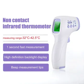 

In Stock Digital Thermometer Handheld Portable Non-contact infrared forehead temperature gun High Thermometer Meter
