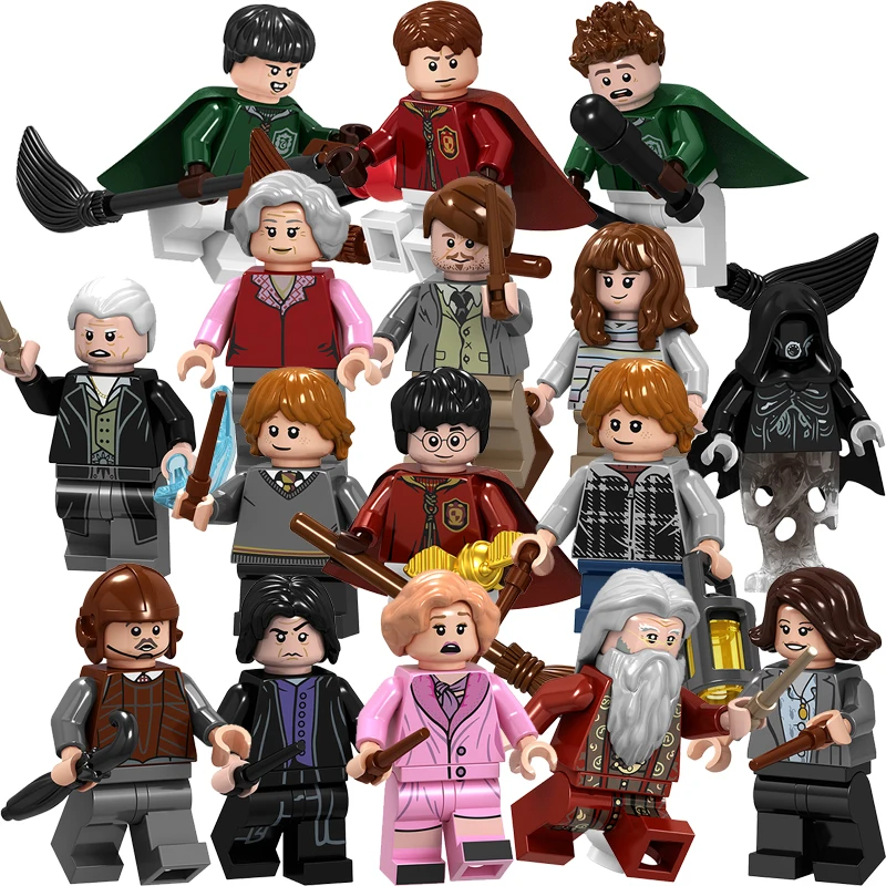 

Magic Harri Dobby Malfoy Dumbledore Minerva Snape Hagrid Mini building Blocks Figures Bricks Toys Gifts For Children