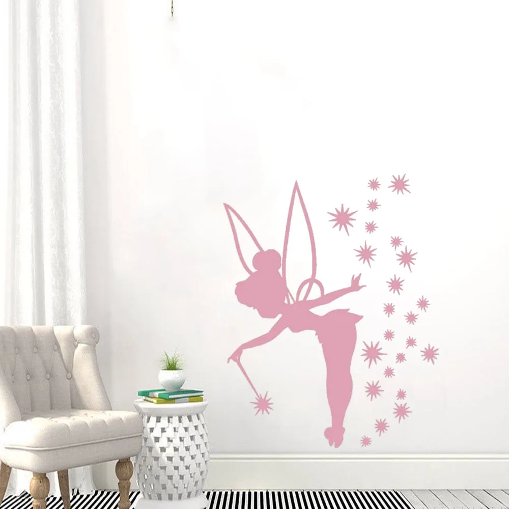 Bambini Bambini Little Fairy Sign Wall Sticker Vinile Art Design Poster Murale Girls Room Adesivi Rimovibili Decor