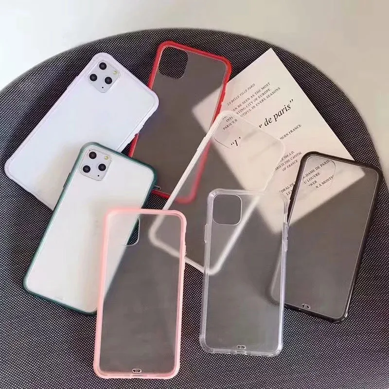 Матовый полупрозрачный чехол для iPhone 11 Pro XS MAX X XR XS 8, 7, 6, 6S Plus, чехол из жесткого поликарбоната+ мягкий, симпатичный, из ТПУ Модный Роскошный чехол-накладка 15 шт