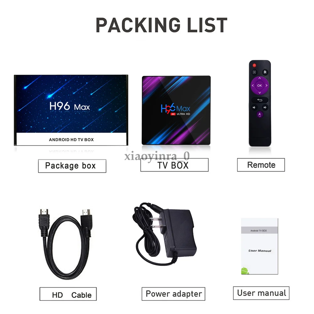 H96 MAX RK3318 Смарт ТВ-бокс с USB 3,0 Android 9,0 Четырехъядерный 4K HD BT 4,0 телеприставка 4 ГБ 32 ГБ 64 Гб медиаплеер