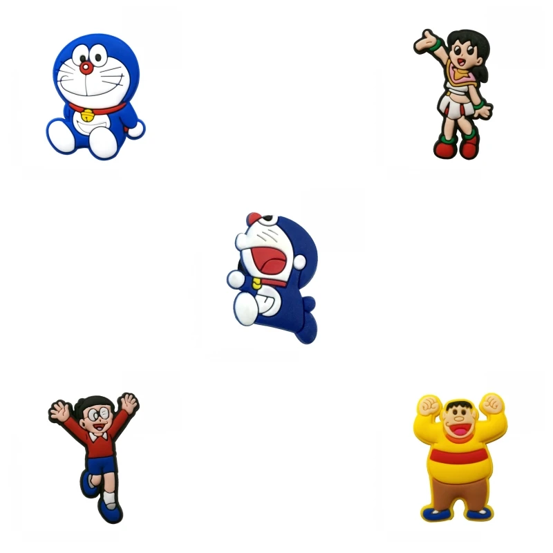 187-01-05 5-9 шт/партия Doraemon Octonauts Микки ПВХ обувь Подвески Аксессуары для пряжки для обуви для украшения браслета с отверстием детские подарки - Цвет: 187-01-05