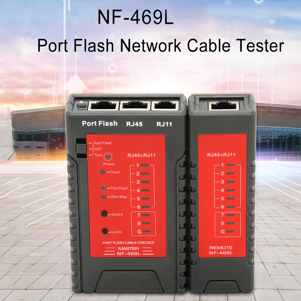 NF-469 RJ45 RJ11 тестер сетевой кабель тестер для Ethernet LAN кабель стационарный телефонный провод инструмент тестирования для установщиков