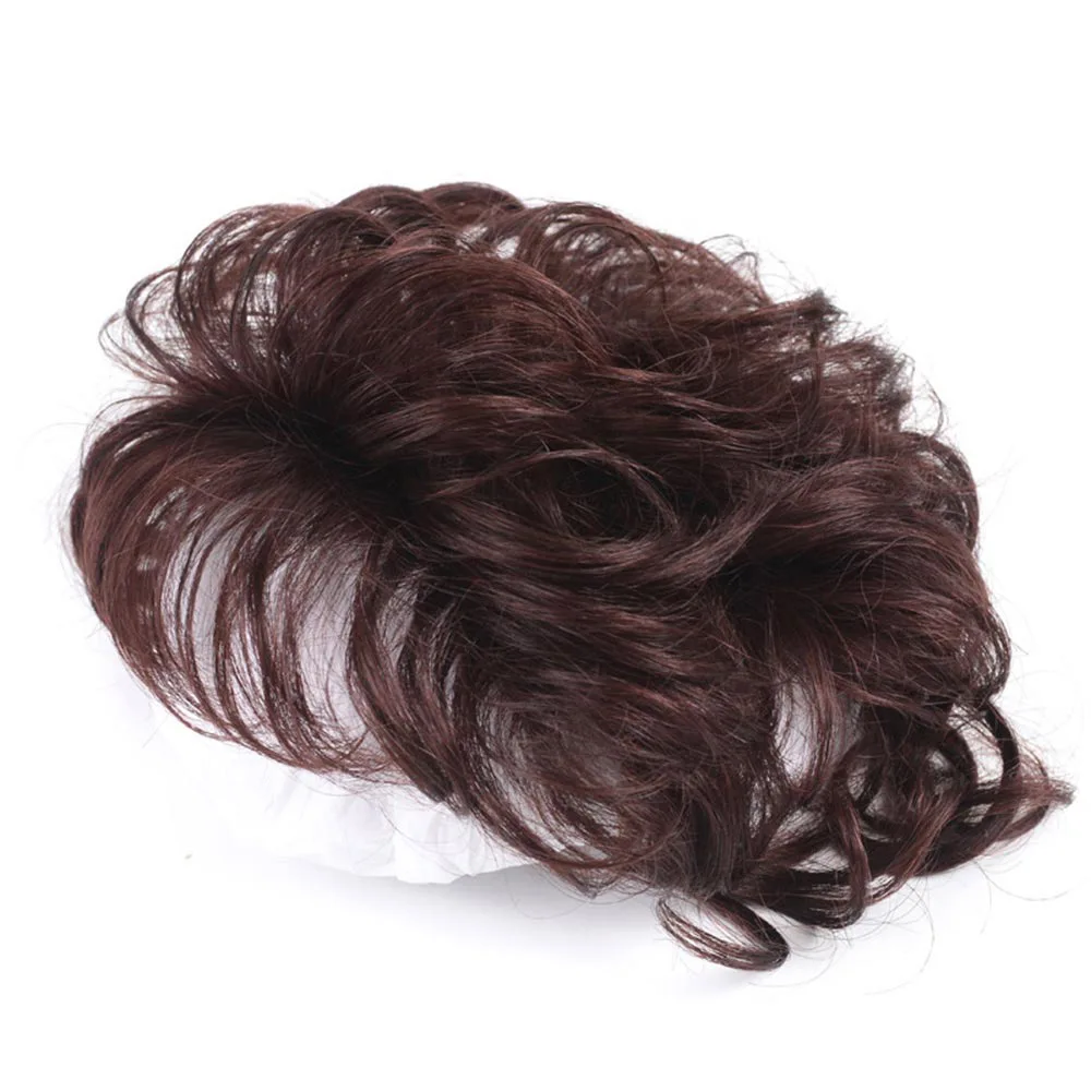 

Salonchat Curly Intermediate Silk Base Hair Topper Pure Color Toupee Hairpieces for Women 100% Remy Human Toupee Hair for Women