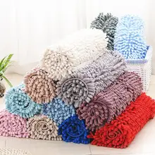 Нескользящий коврик для ванной комнаты, коврик для двери из мягкой синели, твердый ворсистый коврик для кухни, прихожей, гостиной, спальни