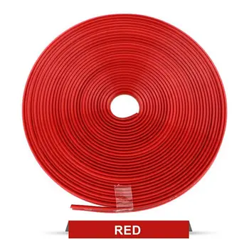 

8M Car Wheel Rim Rubber Protector Tyre Guard Sticker Red Durable Car Styling Moulding Exterior Accessories For Bus SUV Van