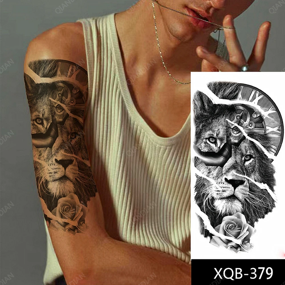 Tatouages temporaires imperméables pour hommes, autocollants, bras,  poignet, Hipster, épée noire, armure de soldat, 1 pièce - AliExpress, image size:1000x1000