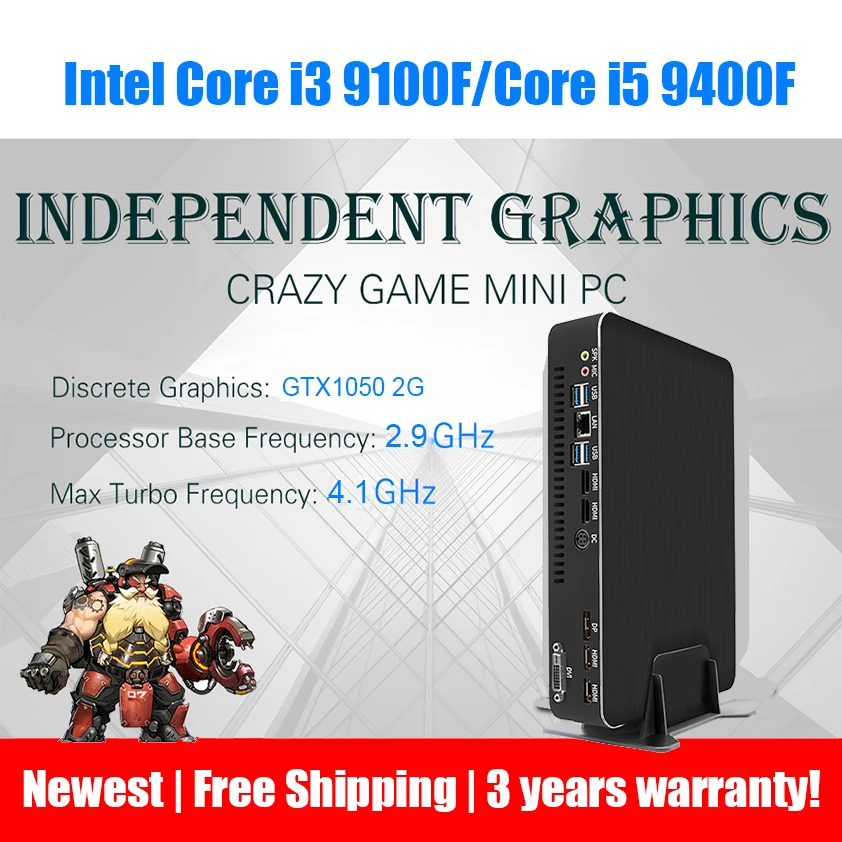 

6 Core 6 Threads Thin Client Intel Core i5 9400F Mini Computer i7 8700 HDMI DP DVI Game PC Nvidia GTX 1050 2GB wifi i3 9100F