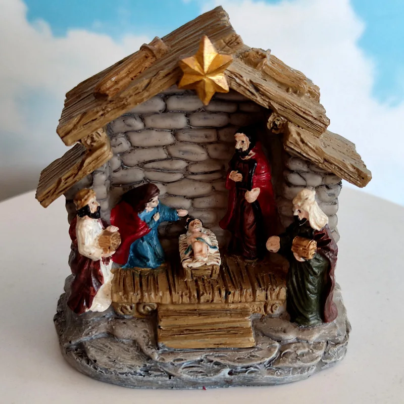 

QIQIPP Manger Set Nativity Religious Religious Gift Crafts Decoration