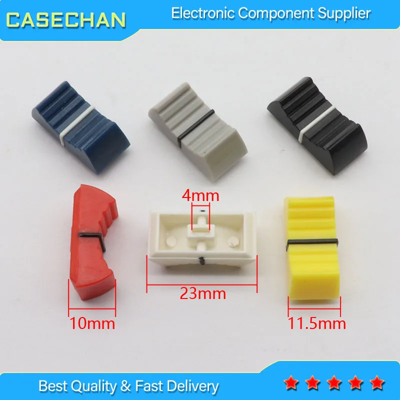 Potentiometer Knobs 12pcs For Yamaha Behringer Soundcraft Mixer Fader Cap Push Cap Straight Slide 4MM