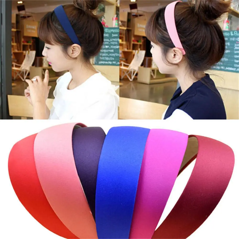 

2020 new simple style 5 color wide plastic headband hair band accessories wholesale a loear Imitiation Pearl Hairbands For Women