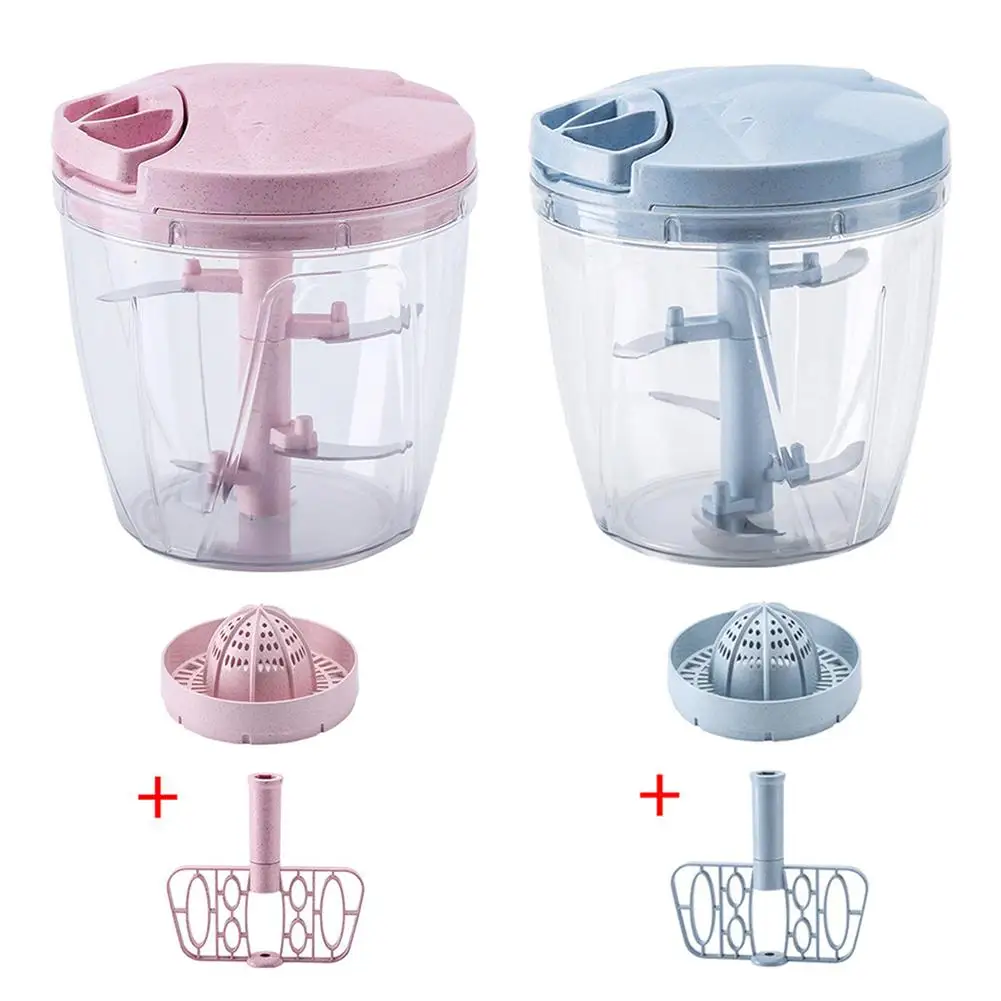 

Pull String Manual Food Processor Hand Held Vegetable Chopper / Mincer / Blender for Fruits/Vegetables/Nuts/Onions/Garlics/Salad