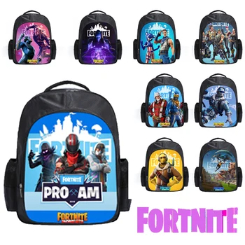 

Men Student Backpack Kids Fortnites Fortress Knapsack Cartoon Game Figure Rucksack Unisex Child Printed Nylon Schoolbag Bookbag