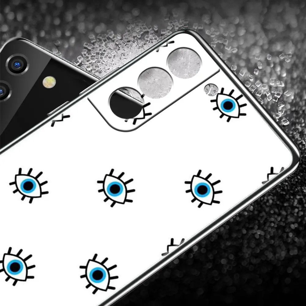 Evil Eye Illustrations Clear Phone Case For Samsung Galaxy S20 FE S21 Ultra S10 Plus 5G S10e S9 S8 S7 Anti-knock Silicone Cover