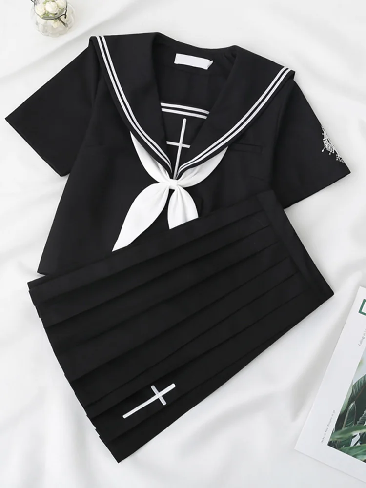 UPHYD Японский Школьная форма для японской средней школы чай с молоком цвет костюм моряка длинным рукавом колледж Ветер школы обувь для
