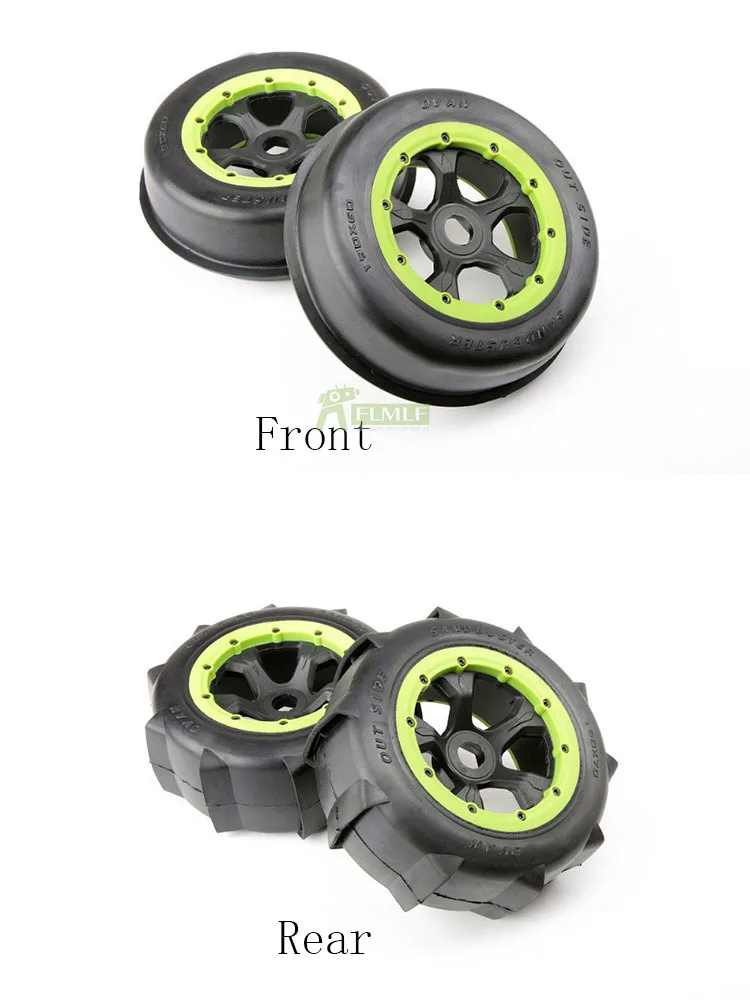 Desert Tire Front or Rear Wheel Tyre Assembly Kit Fit for 1/5 HPI ROVAN KM BAJA 5T 5SC | Игрушки и хобби