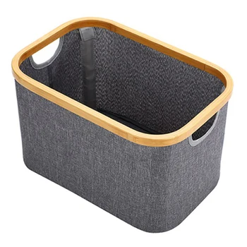 

2 Pcs Collapsible Storage Baskets Laundry Basket Toy Storage Practical Sundries Home Organizer,Gray