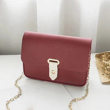 

1PC Fashion Solid Color Women Shoulder bag Buckle Small Tote Bag Ladies Crossbody Messenger Bag Luxury Women Bags