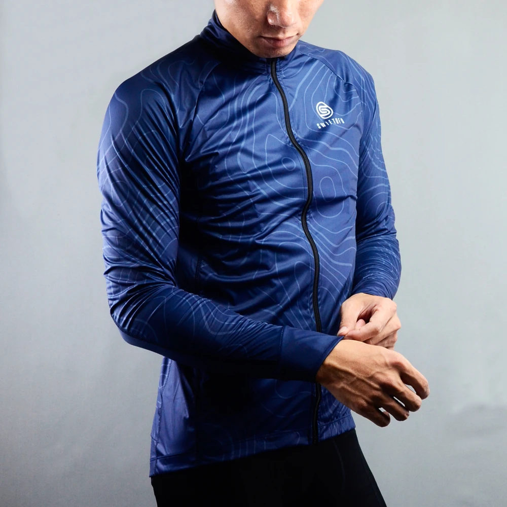 Cycling Jacket Reflective Windproof Skin Coat Sun Protective UPF 50+ Bike Windbreaker Men Breathable Clothing