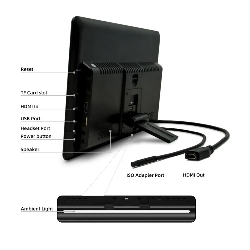 ТВ монитор на подголовник автомобиля 12 5 дюйма Android 8 1 Wi Fi 4K|MP4 и MP5 плееры для авто| |
