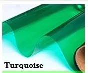 Turquoise Многоцветная декоративная пленка для стекла с защитой от ультрафиолета, прозрачная пленка для дома, офиса, магазина Kindgarten, ручная работа, 30 см x 100 см - Цвет: Turquoise