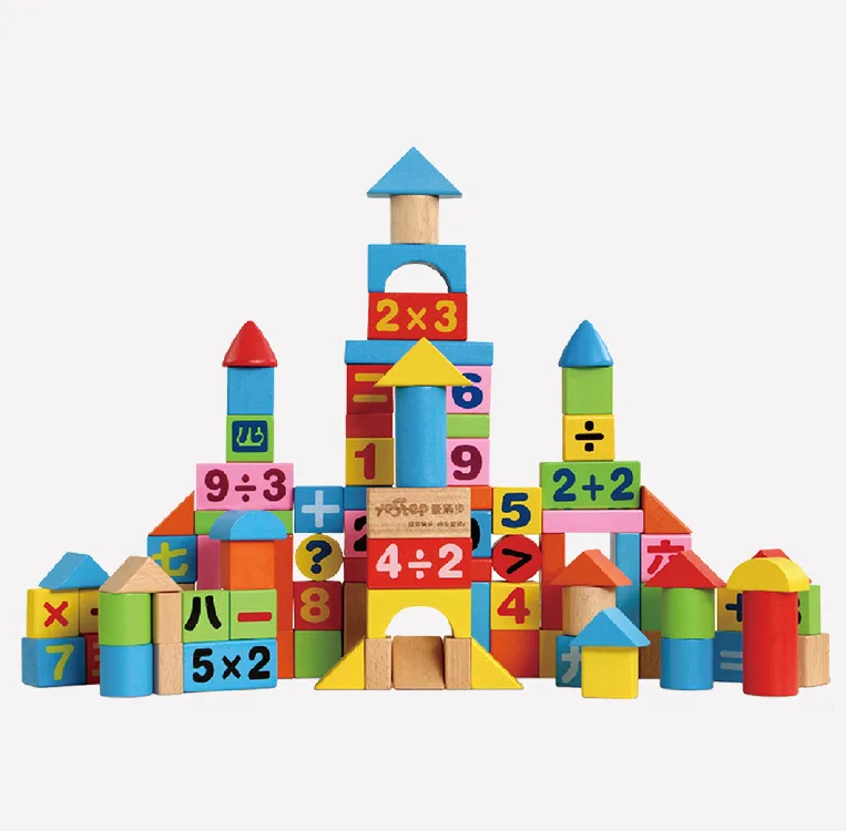 Один двухступенчатый 100 таблетки с цифрами дошкольные строительные блоки Детская обучающая игрушка с цифрами игрушка для раннего развития