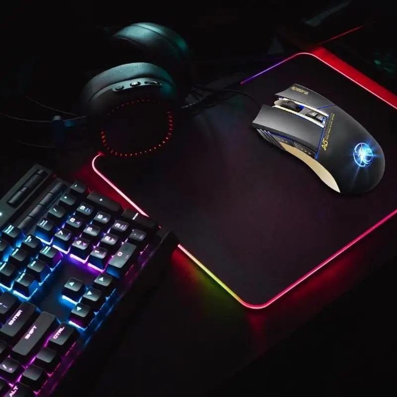 Apedra A5, Проводная игровая мышь, 7 кнопок, 3200 dpi, USB, эргономичный, RGB светодиодный, оптическая мышь для ПК, ноутбука, компьютера, ноутбука