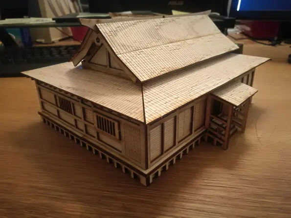Настольные игры DIY кукольный домик миниатюрная деревянная сцена модель с 28 мм соотношение 1:56 для японских воюющих штатов Размер 22*18*12 см