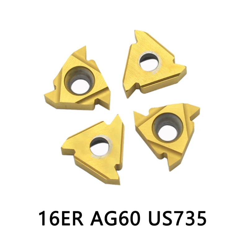 

10PCS 16ER AG60 US735 carbide inserts Thread Turning tool cutting tool Lathe Tools Milling cutter CNC tool 16ERAG60