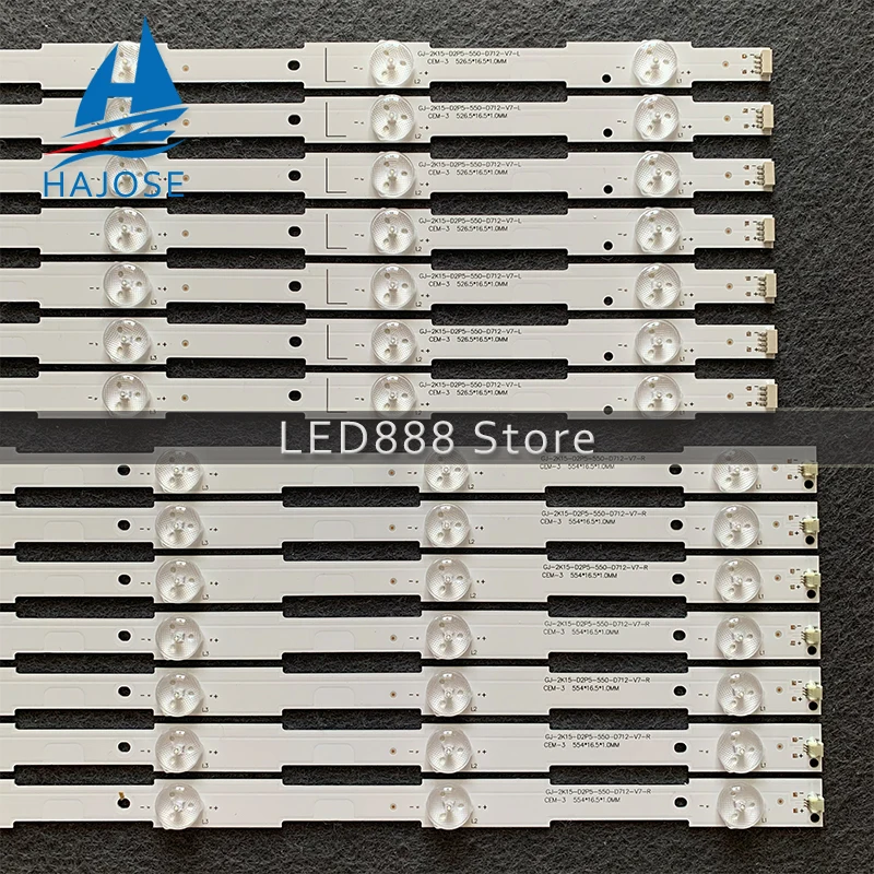 tv led strip LED Backlight strip 12 lamp For Philips 55"TV LB55037 55PUH6400/88 55PUK6400/12 TPT550J1-QVN03.U 55PUX6400 EVTLBM550P0601 R L samsung tv backlight