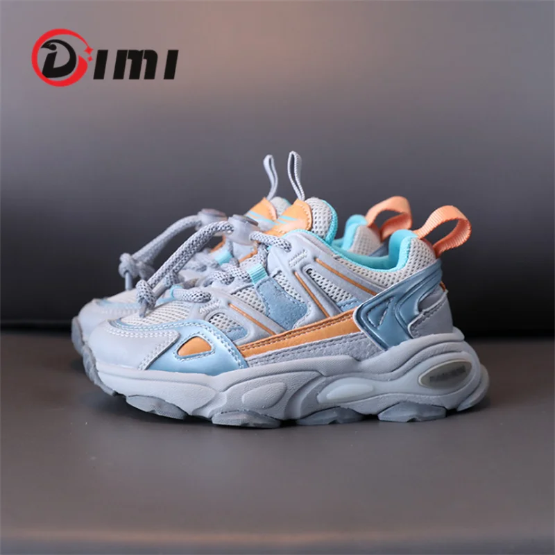 

DIMI 2021 Autumn Children Shoes Boys Girls Sport Shoes Fashion Breathable Comfortable Non-Slip Wearable Kids Sneakers T21136