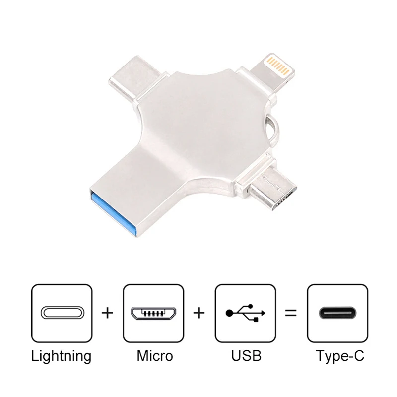 Флешка 128 ГБ Usb флэш 8 ГБ 16 ГБ 32 ГБ 64 Гб 128 ГБ 256 ГБ USB-C type C смартфон Micro USB карта памяти OTG для iPhone IOS Телефон